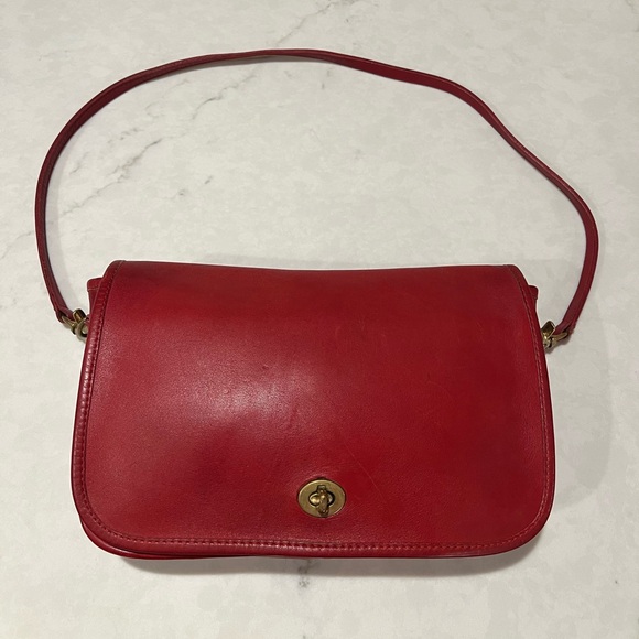 Coach Handbags - Vintage Coach Red Convertible Clutch #9365